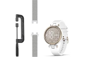 Leiou Sport Mesh Strap Compatible with Garmin Lily GPS Smartwatch Bands Woven Nylon Replacement Accessory Watch Wristband with Remove Band Tool