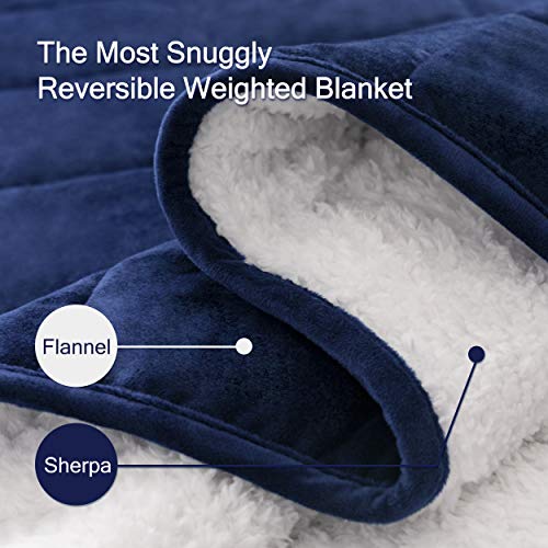HBlife Sherpa Fleece Weighted Blanket for Adults, OekoTex Certified 15