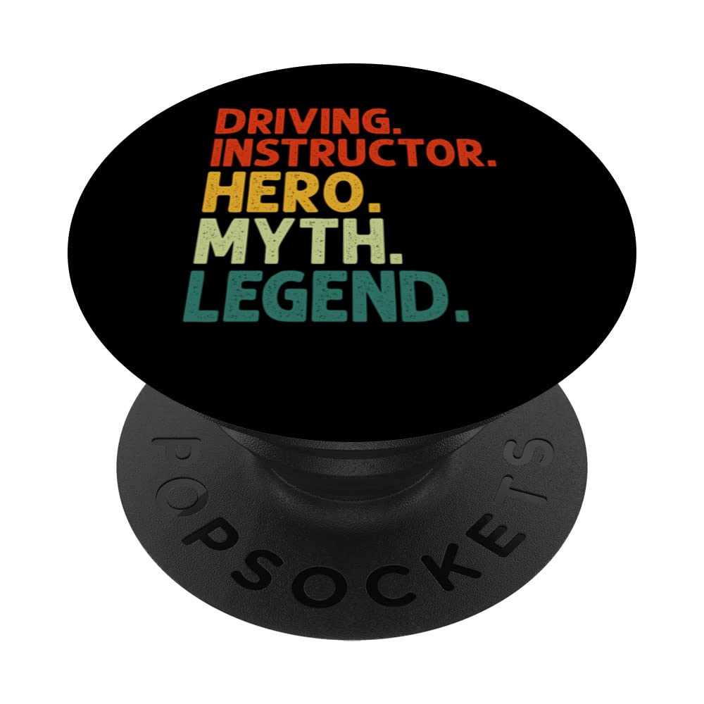 Driving Instructor Hero Myth Legend Vintage PopSockets Swappable PopGrip