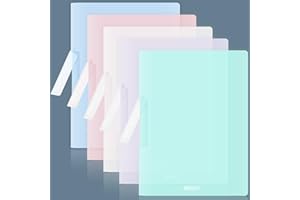 BAYTORY Folders with Clip, Report Covers for A4 and Letter Size Paper, 5 Pack Presentation Binder for School Business, 30 She