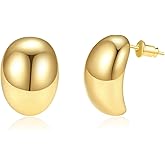 FENBORY Chunky Hoop Earrings Thick Drop Earrings Teardrop Earrings Water drop Earrings Statement Earrings for Women