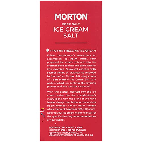 MORTON ICE CREAM SALT, ROCK SALT FOR ICE CREAM, 4 POUNDS