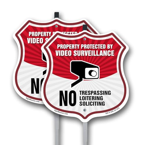 Video Surveillance Property Protected By Video Surveillance. No Trespassing Loi…