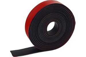 VUAOHIY Neoprene Rubber Strips Self Adhesive 1 in x 1/16 in x 10 Ft Solid Rubber Seal Strips for DIY Gasket Materials, Oil-Re