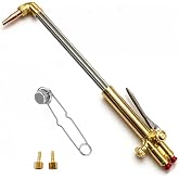 JZWELD ST900FC Type 21" Straight Oxy-Acetylene Cutting Torch | 0381-1621 Cutting Torch with 1-101 Cutting Tip, Built in Flashback Arrestors&amp;Check Valves, Straight Cutting Outfit