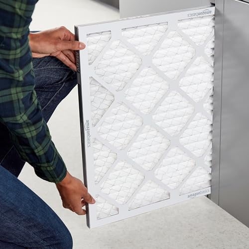 AMAZON BASICS 20X25X1 AIR FILTER 6-PACK, MERV 8 AC FURNACE FILTERS, REMOVES DUST, ELECTROSTATIC, ALLERGY CONTROL (ACTUAL SIZE: 19.75″ X 24.75″ X 0.75″)