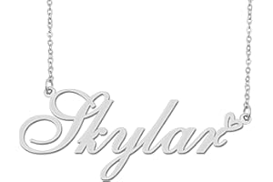 Aoloshow Personalized Heart Name Necklace Gold Custom Any Names Stainless Steel Jewelry for Womens Graduation