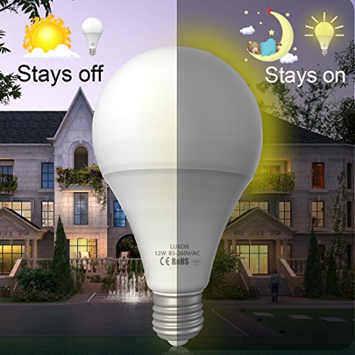 Motion Sensor Light Bulb 12W Smart Bulb Radar Dusk to Dawn LED Motion Sensor Light Bulbs E26