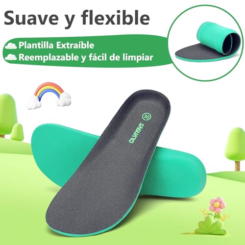 SAGUARO Zapatillas Barefoot Niños Niñas Zapatos Minimalistas Casual con Puntera Ancha Zero-Drop Cierre Autoadherente, Tallas EU 25-35