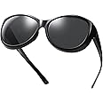 Br'Guras Polarized Oversized Fit over Sunglasses Wear over Glasses for Women Men Driving Riding