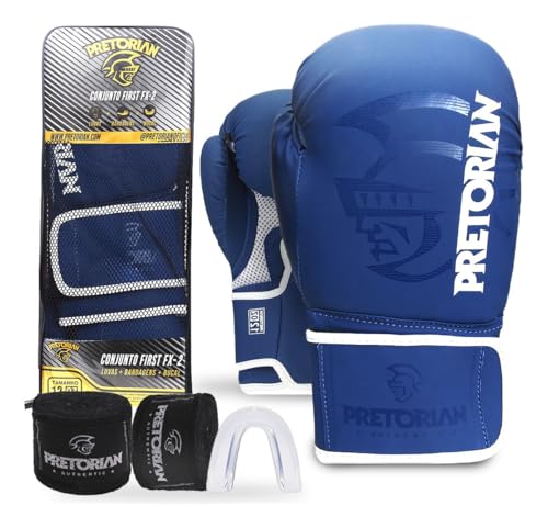 Luva de Boxe e Muay Thai FX2 Pretorian + Protetor Bucal + Bandagem 2.8M