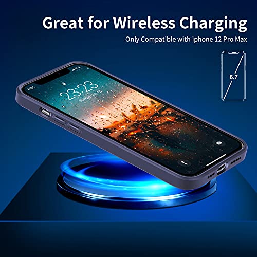 HUANLI Honeycomb Design Shockproof Case Designed for iPhone 12 Pro Max 6.7 Inch, [Military Grade Drop Protection], Breathable & Rapid Heat Dissipation Shock Absorption Phone Case Slim Thin (Blue)