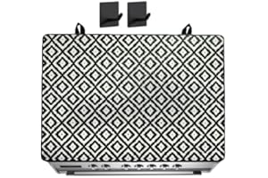 JREWE LIOUS Heat-Resistant Glass Stove Top Cover（28.5"x20.5") - Non-Slip Cooktop Protector for Electric Stoves, Versatile Multipurpose Shield for Stove, Counter, and Washer - Dishwasher Safe with Natural Rubber