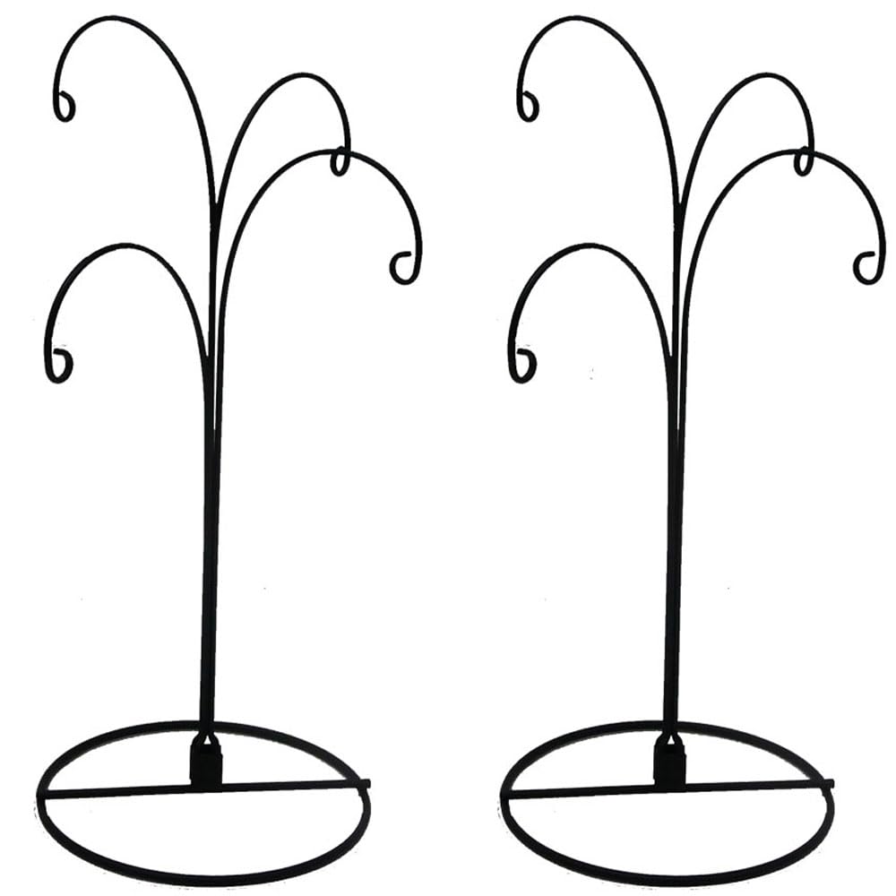 HOHIYA Christmas Decoration Display Stand Dog Cat Hanging Hook Black Glass Ball