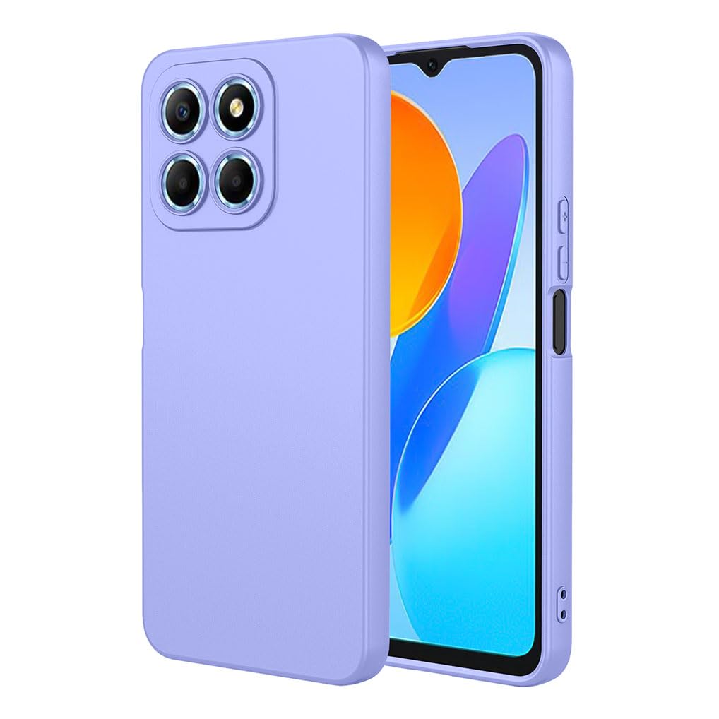 SEAHAI Case for Honor 70 Lite 5G / Honor X6 / Honor X8 5G, Ultra Thin Silky-Soft Touch Liquid Silicone Phone Cover with Shockproof Airbag Design, Premium TPU Bumper Fashion Case - Purple