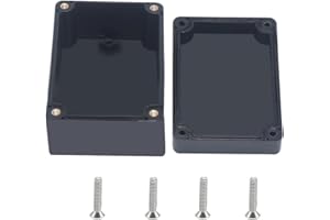 Otdorpatio Outdoor Waterproof Junction Box IP67 Project Box ABS Black Electrical Boxes Electronic Enclsoure for DIY Project 3.9 x 2.7 x 2 inch (100x68x50mm)