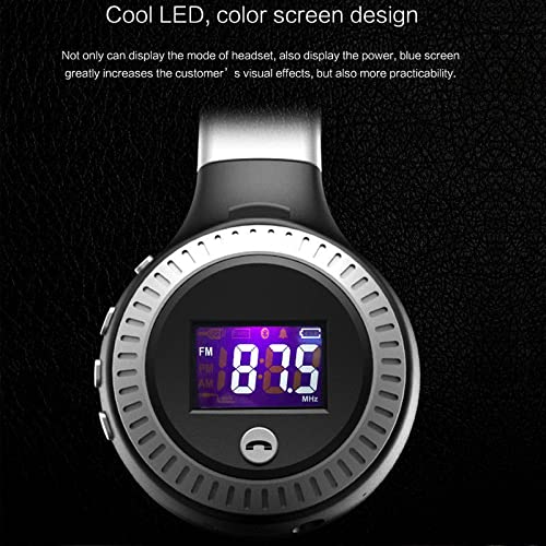 Head-Mounted Bluetooth Wireless Headset, Hi-Fi Foldable Stereo Over Earphone,Built-in Mic Earphone (Black, 均码)