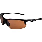 Maxx Storm Sports &amp; Motorcycle Sunglasses TR90 Black Frame w/HD Amber Lens