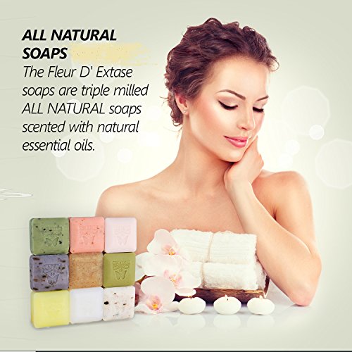 Fleur D' Extase (Ecstacy) Soap 9 Individually Wrapped 25 Gram Bars Of