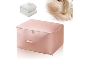 AUIEPET Ultra Space Saving Self Compression Organizer, Heavy Duty Self Compression Moving Organizer Bags, Storage Tote for Space Saving, Clothing Storage Bags for Comforters, Blankets, Bedding (Pink, Large)