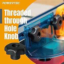 POWERTEC 71484 T-Track Knob Kit w/ 7 Star Threaded