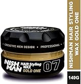 NISHMAN Hair Styling Wax Gold One 07 Men 150g Natural Shine Strong Hold Aqua view 2