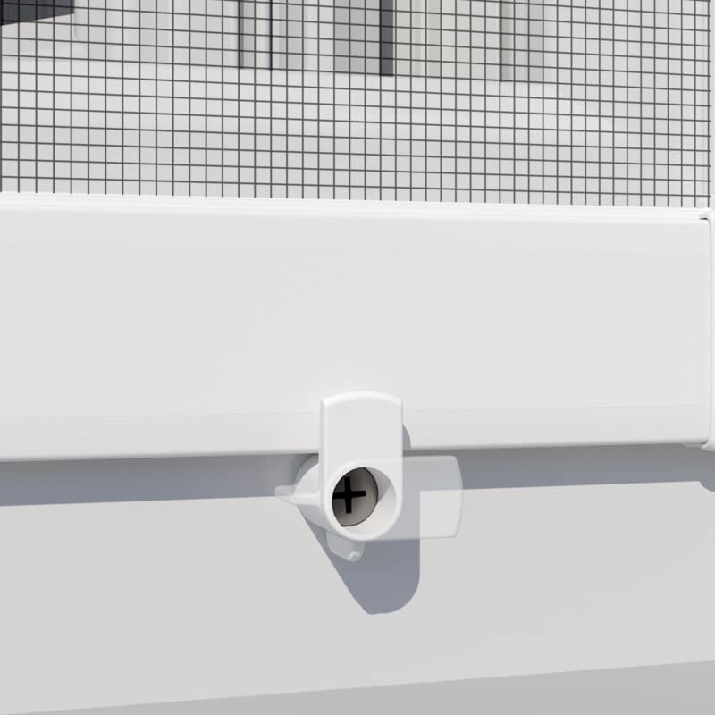 Windhager 03906 Insect Protection Sash Set for Windows, Sash Mounting Kit, Rotating Latch Fly Screen, Pack of 4, White