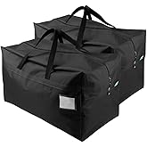 AMJ 2 Pack Moving Bags Heavy Duty Extra Large Stronger Handles Wrap Totes Storage Boxes Storage Totes, Storage Totes for Spac