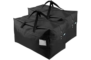 AMJ 2 Pack Moving Bags Heavy Duty Extra Large Stronger Handles Wrap Totes Storage Boxes Storage Totes, Storage Totes for Spac