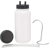 Mityvac MVA6005 Fluid Evacuating and Dispensing Reservoir Kit, 16oz Capacity, 1/4" ID x 6" L Pick-up Tube, Removable Hanging Hook, Used with Hand Vacuum/Pressure Pumps, Collect/Dispense Large Volumes