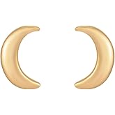 MYEARS Women Moon and Star Earrings Gold Stud 14K Gold Plated Small Simple Hypoallergenic Everyday Jewelry