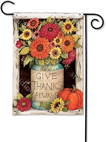 BreezeArt Studio M Fall Mason Jars Decorative Garden Flag – Premium Quality, 12.5 x 18 Inches