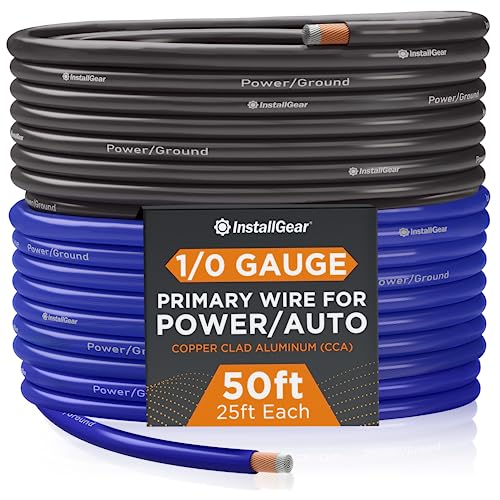 InstallGear 1/0 Gauge Copper Clad Aluminum Wire