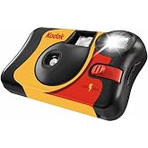 Kodak FunSaver 35mm Single-Use Camera with Flash (Yellow/Red) Bundle | For Film Photography &amp; Events