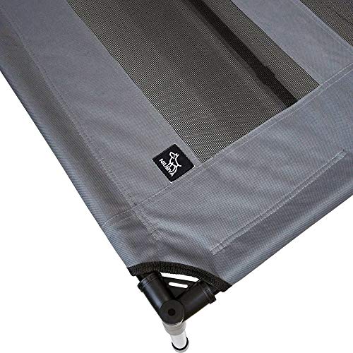 Niubya Outdoor Dog Bed with Canopy, Elevated Dog Bed with Removable