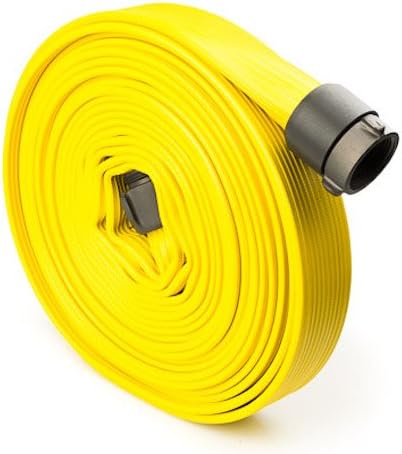Yellow 1.5" x 25' Rubber Hose with Aluminum NH Couplings