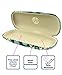 JAVOedge Blue Cherry Blossom Print Eyeglass Clam Shell Style Case with Bonus Microfiber Glass Cleaning Cloth