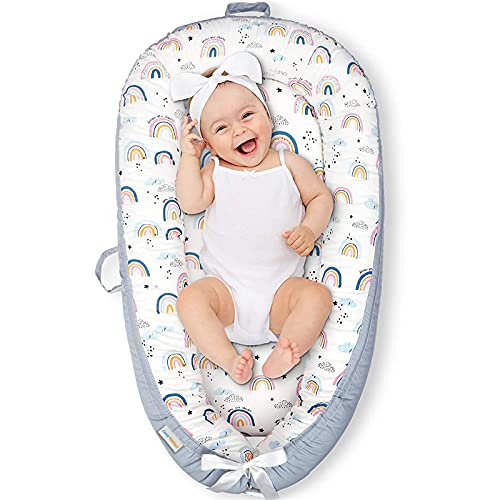 CosyNation Baby Lounger, Lightweight Infant Floor Seat, Soft Breathable