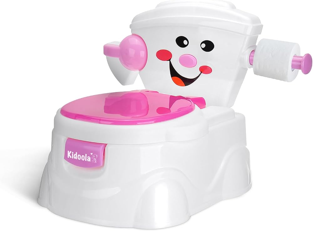 KIDOOLA Potty Training Toilet Seat Pink | Splash Guard | Travel Potty 6m-5y