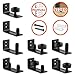 Barn Door Floor Guide Stay Roller by LIFFOS - Adjustable Wall Mount Guide with 8 Different Setups for Barn Door Hardware - Black Powder Coated - Flush Bottom - Perfect Fit for All Barn Doors (Blackk)