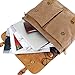 Lifewit Men's Briefcase Vintage Leather Laptop Bag Canvas Messenger School Satchel Work Bags Fit up to 15.6-Inch, Coffee