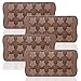 Stars Shaped Ice Tray, DaKuan 4 Packs Flexible Chocolate Molds, Reusable Stars Shaped Candy Making Molds, Food Grade Molds for Chocolate Molds, Homemade Soap - Brown