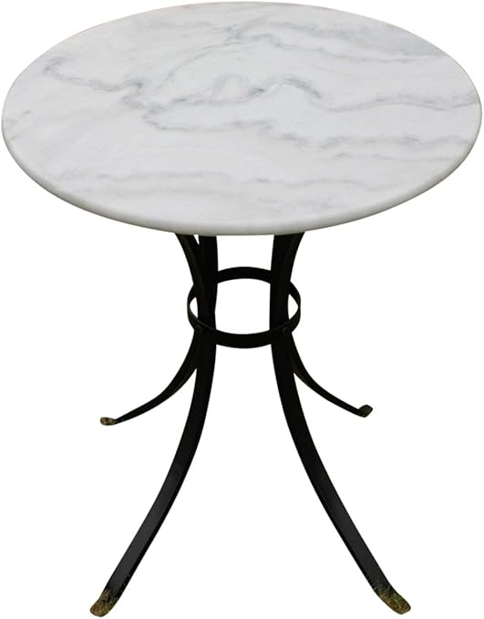 Garden Market Place White Marble Top Bistro TableIdeal for The Patio