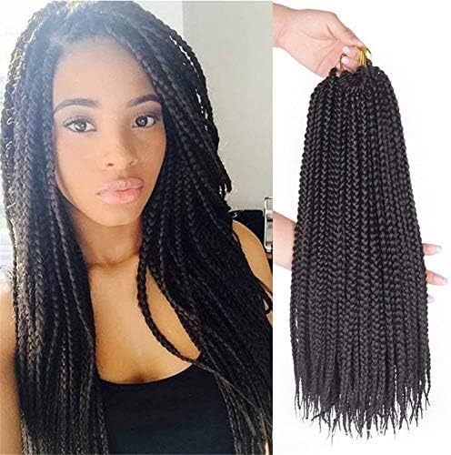 WIGSBEATY 6 Packs/Lot Braids Crochet Hair Extensions 18Inch 3X Synthetic Braiding Hair Crochet Braids Hair Weave 22 Strands/Pack (6pc 18Inch)