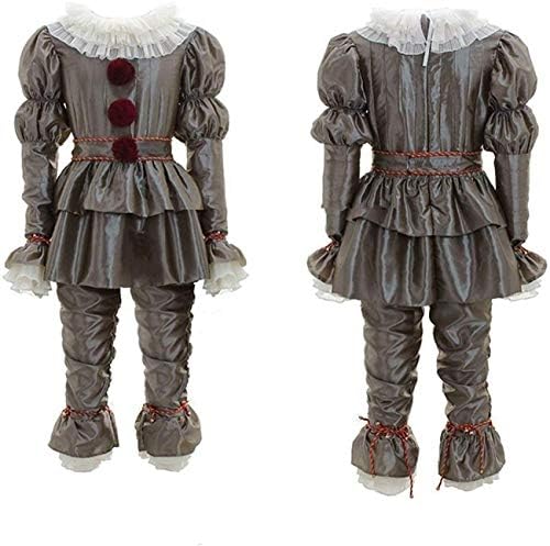 Scary Clown Costume for Kids Cosplay Halloween Costume Outfit Full Set Adults