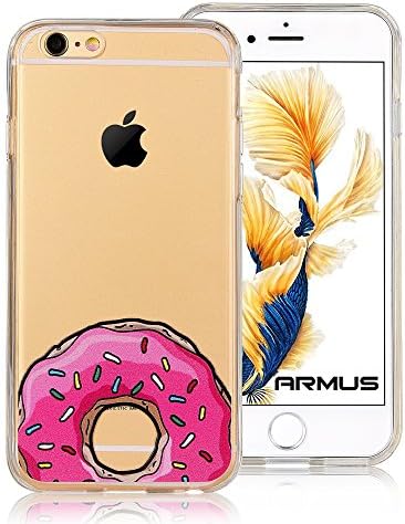 iPhone 6s Plus Case [Cartoon Pattern] ARMUS Premium Quality 3D Print Transparent Hard PC Back Cover + Shock Absorbing Soft Bumper Protective Case for 5.5 inches iPhone 6/6s Plus (Sunday's Dessert 6+)