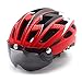 Cycling Bicycle Helmet with Detachable Magnetic Goggles Visor Shield for Women Men Mountain & Road Bike Helmets Adjustable Adult Safety Protection and Breathable