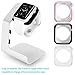 Apple Watch Stand - Tranesca Silver Apple Watch Stand with Bumper case for 42mm Apple Watch Serial 2 -NOT for Serial 1 (3 Bumper in a Pack)