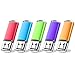 JUANWE USB Flash Drive 5 Pack 64GB USB 2.0 Thumb Drive Protective Cap and LED Indicative Design Jump Drive Memory Stick Pen Drive for Data Storage, File Sharing (Multi-Color)