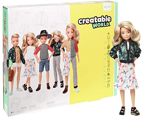 Creatable World GGT67 Deluxe Charakter Set, individuell gestaltbare Puppe mit blonden, welligen Haaren
